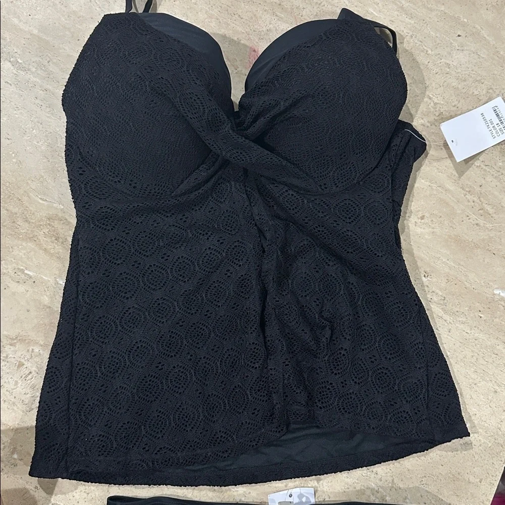 Womens Tankini Underwire Swimsuits Two piece Tummy Control Modest NWT Size 18